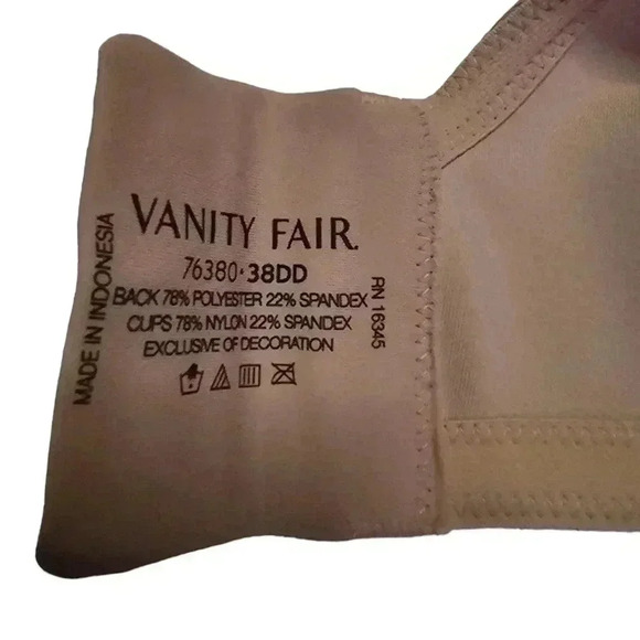 Vanity Fair Bra 38DD NWOT - Picture 4 of 6